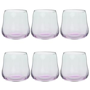 Vaso de cristal con estampado tie dye rosa