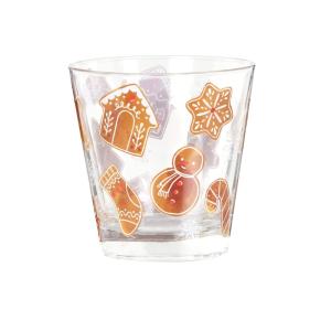 Vaso de cristal navideño con hombre de jengibre