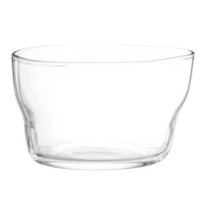 Vaso de cristal pequeño deformado transparente