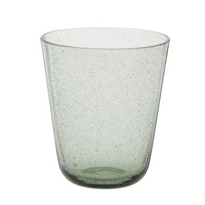 Vaso de cristal verde azulado