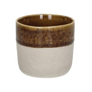 Vaso de gres marrón H6,5