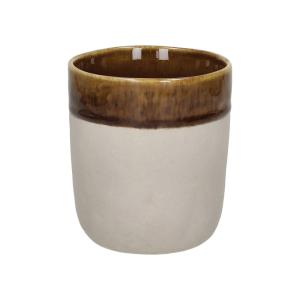 Vaso de gres marrón H9