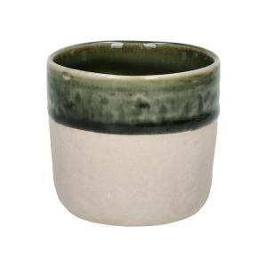 Vaso de gres verde oscuro H6,5