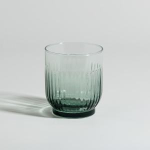 Vaso de vidrio azul y verde