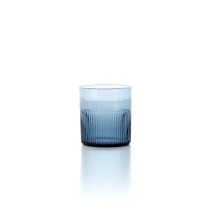 Vaso de vidrio en azul 8,8x8,8x9,5 cm