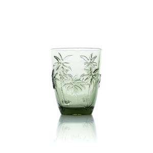 Vaso de vidrio en verde 8,2x8,2x10 cm