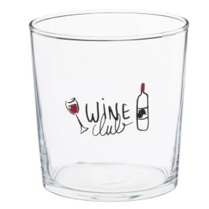 Vaso de vidrio negro, rojo y transparente