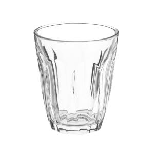 Vaso de vidrio transparente