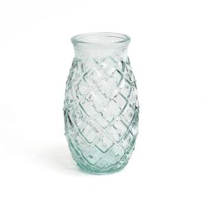 Vaso en forma de piña de vidrio reciclado