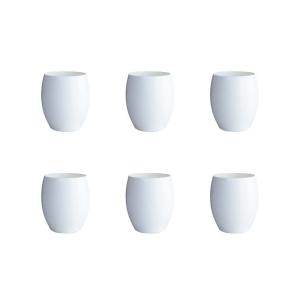 Vasos de agua blancas acrílico - set de 6