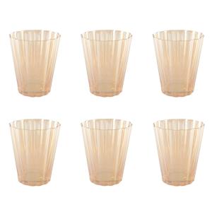 Vasos de agua dorados - lote de 6