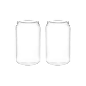 Vasos para agua altos forma lata 380ml - lote de 2