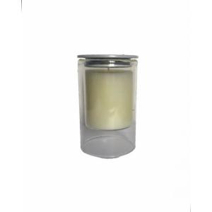 Vela blanca con aroma a almizcle 7x11.3 cm