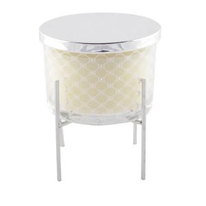 Vela con aroma a pachulí con candelabro plateado