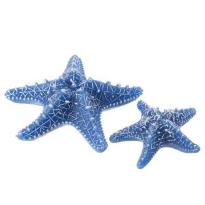 Vela con forma de estrella de mar, 3 horas, azul, 20,5 x 20…