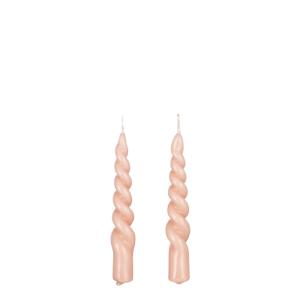 Vela de cena twist rosa  h15xb2.2xl2.2cm