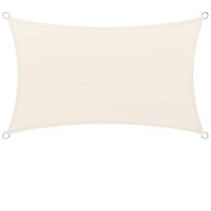 Vela de sombra de 3 x 5 m impermeable de color beige
