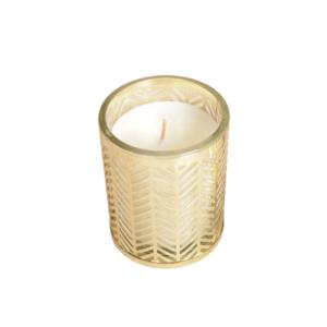 Vela de vainilla espiga pequeño modelo dorado 8x7.5cm