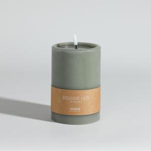 Vela LED verde 15 cm