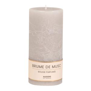 Vela perfumada color gris Alt. 15 cm