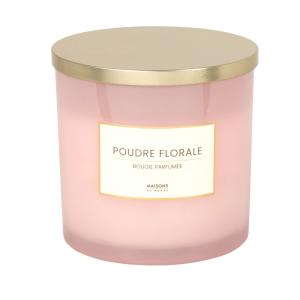 Vela perfumada de vidrio rosa de 15x15 cm