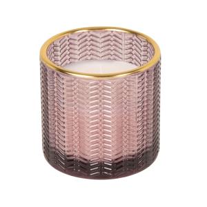 Vela perfumada de vidrio violeta de 7x10 cm