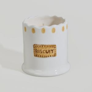 Vela perfumada en cerámica con aroma a galleta