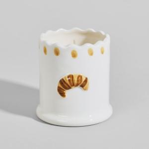 Vela perfumada en cerámica con forma de cruasán aroma cruas…