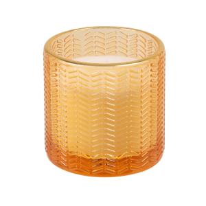 Vela perfumada en tarro de cristal amarillo 7x7