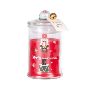 Vela perfumada en tarro de cristal con estampado de cascanu…