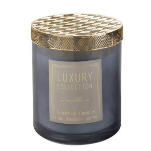 Vela perfumada en tarro de cristal gris antracita y tapa de…