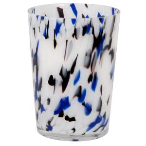 Vela perfumada en tarro de cristal transparente, negro y az…