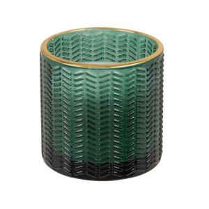 Vela perfumada en tarro de vidrio azul pato 7x7 cm