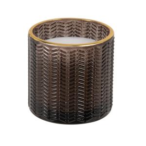 Vela perfumada en tarro de vidrio gris oscuro 7x7 cm