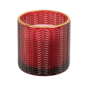 Vela perfumada en tarro de vidrio rojo 7x7 cm