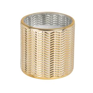 Vela perfumada en vidrio dorado 7x7 cm