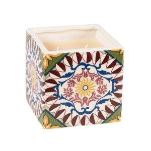 Vela perfumada Flor de azahar en tarro de cerámica multicol…