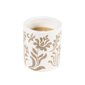 Vela perfumada Flor de azahara en cerámica blanca con flore…
