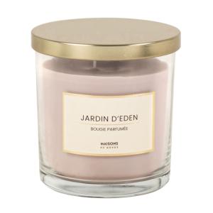 Vela perfumada gris topo en tarro de vidrio 10x11 cm