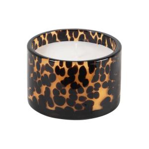 Vela perfumada Madera especiada en tarro de vidrio leopard…