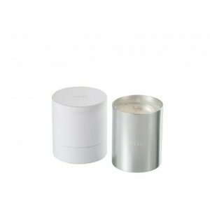 Vela perfumada simplicity cera blanco/plata-70u alt. 12 cm
