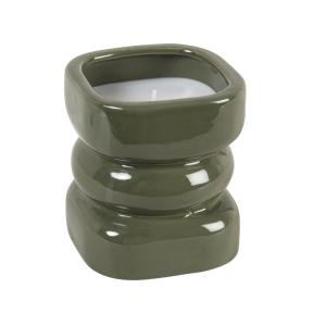 Vela perfumada Té negro con mora en tarro de cerámica verde…