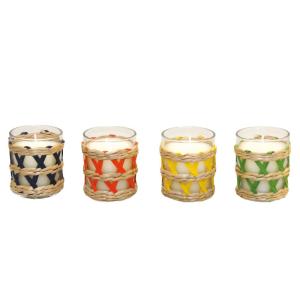 Velas con fragancia de salvia en 4 colores - lote de 4