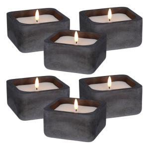 Velas led cuadrarda de cera negro 12x12x6,5cm