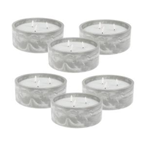 Velas led redonda de cera gris 20x20x8cm