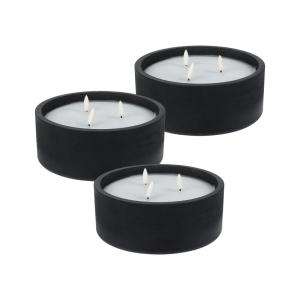 Velas led redonda de cera negro 20x20x8cm
