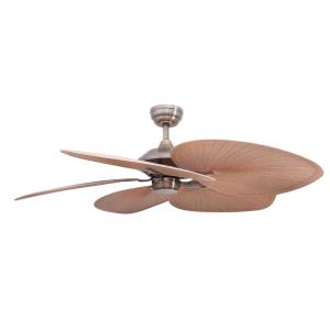 Ventilador de techo 132cm níquel/marrón