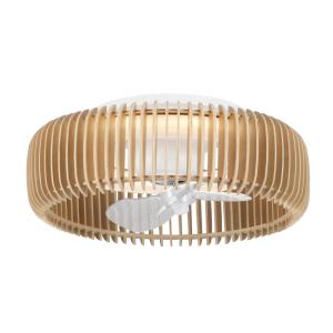 Ventilador de techo 57cm led 32w color madera clara
