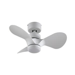 Ventilador de techo con lámpara de Metal Blanco