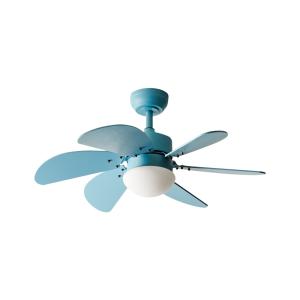 Ventilador de techo con luz  con mando LED Azul